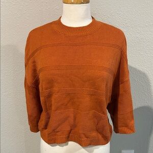 Burnt  Orange Knit cropped Sweater